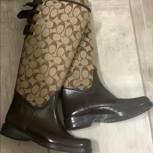 Coach Tristee Signature C Women's Rainboots Boots - Picture 12 of 13